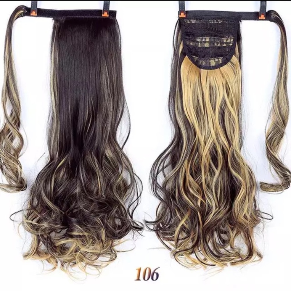 New 24 inches Curly Clip In Ponytail Fake Hair